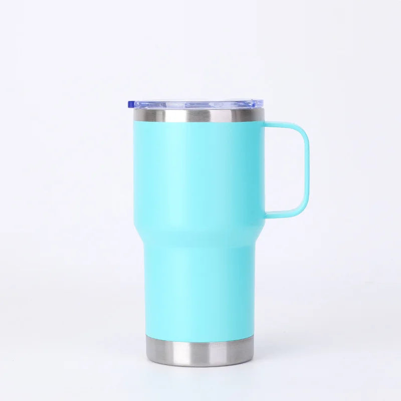 Stainless Steel Car Thermos Bottle With Handle Lid