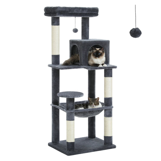PAWZ Road 5-Level Cat Tower Indoor Cats With Hammock