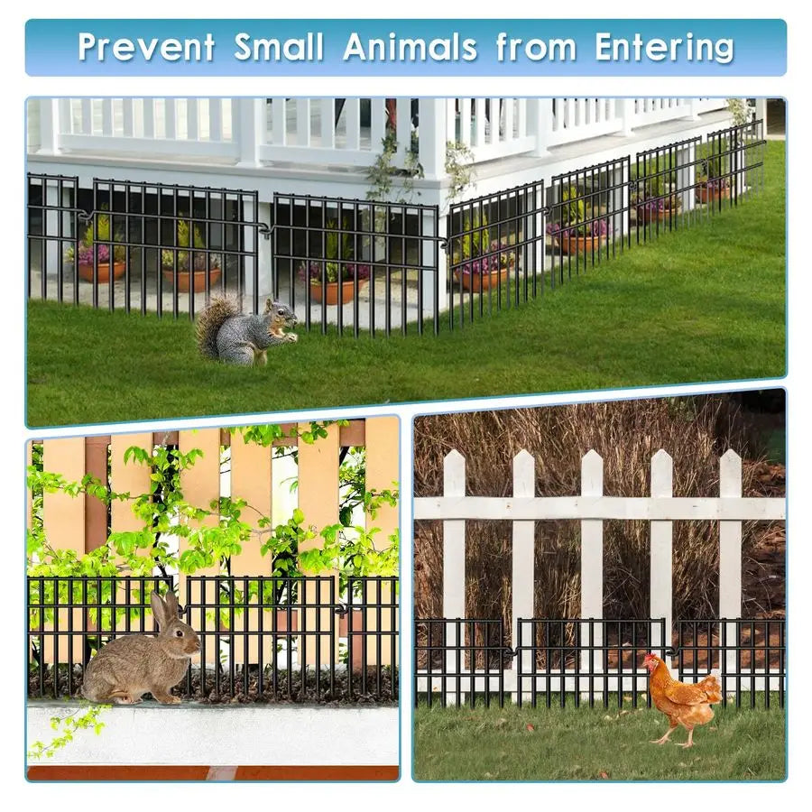 XMSJ Garden Animal Barrier Fence 26 Pack No Dig Dog Border