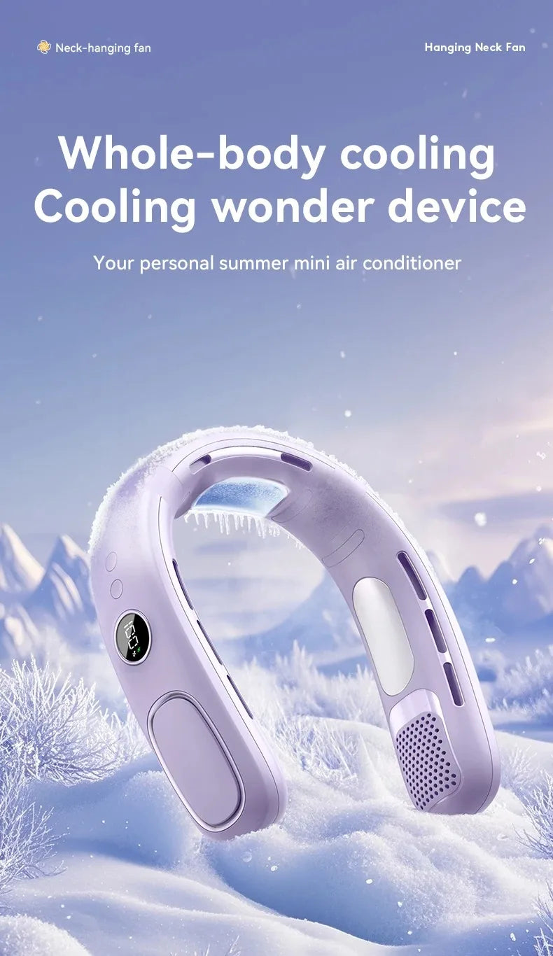 N90 Neck Fan Bladeless USB Rechargeable 5 Speed Portable
