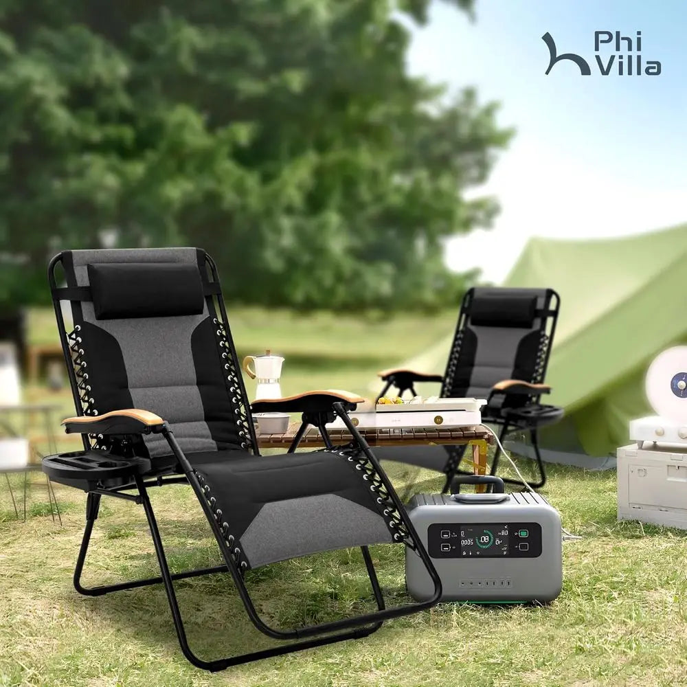 Zero Gravity Patio Recliner Chair With Cup Holder And Comfort