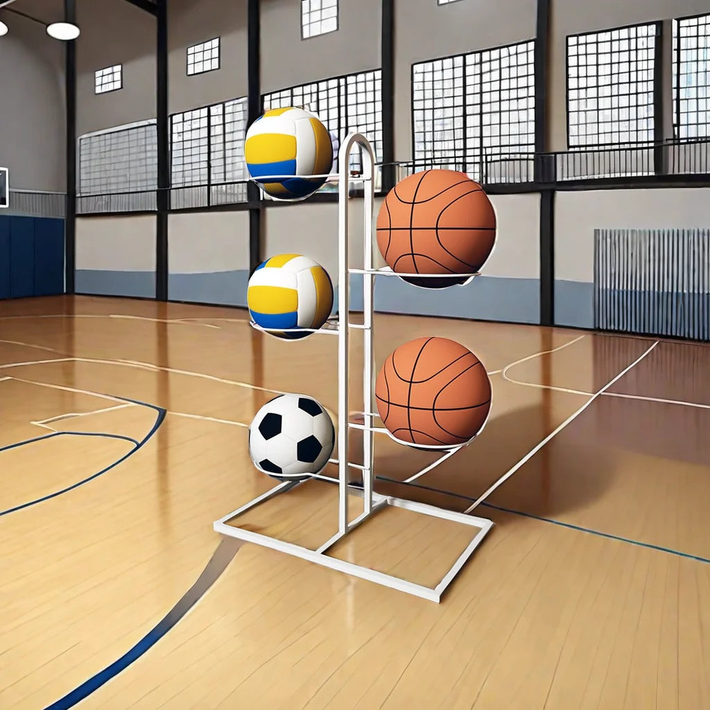 Indoor Kids Ball Storage Rack For Basketball Football Volleyball Kindergarten