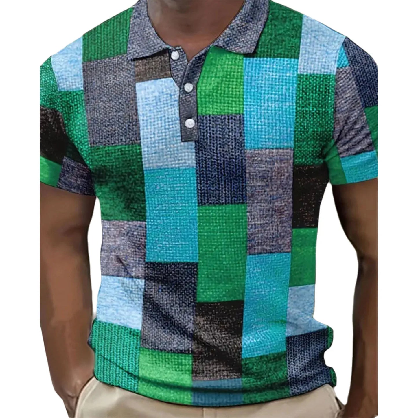 Men's Button-Up T Shirt Beachwear Breathable Quick-Dry Short Sleeve