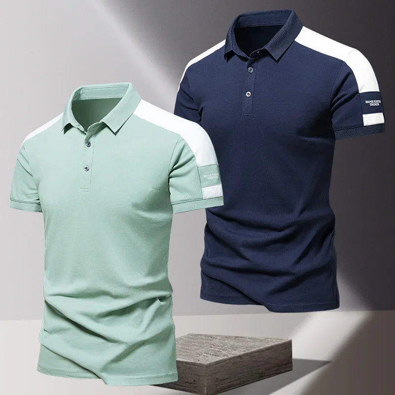 Lane JT Men Polo Shirt Summer Ice Silk Cotton Casual