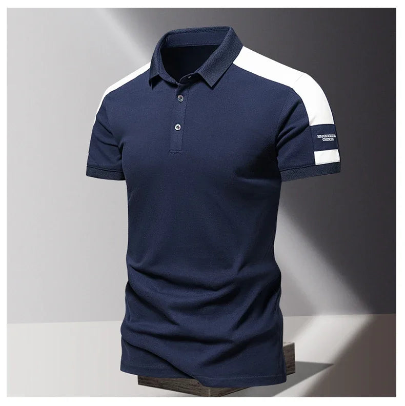 Lane JT Men Polo Shirt Summer Ice Silk Cotton Casual