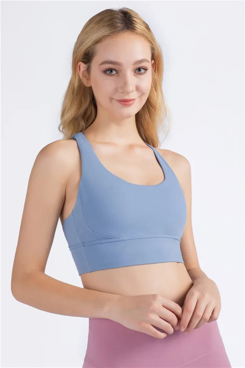 COZOK Cross Back Yoga Bra Tank Top Breathable For Women