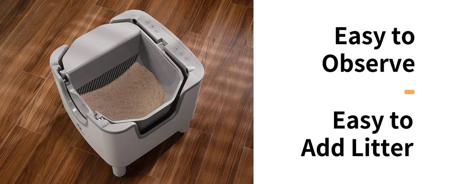 Furoomate F6 Self Cleaning Litter Box Open Top Odor Control