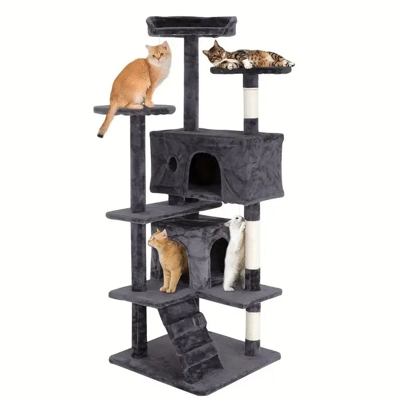 Four Tier Cat Tree Tower With Sisal Scratching Posts