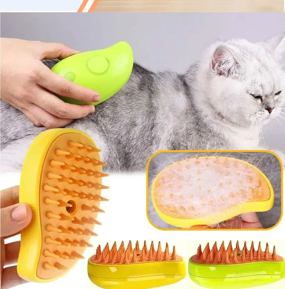Cat Dog Steam Brush Grooming Sprayer 3 In 1 Massage