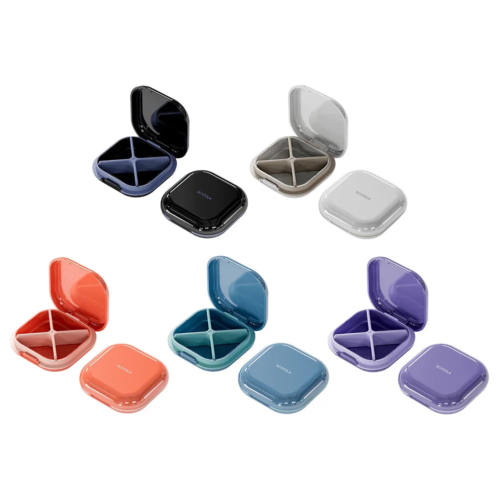4 Grid Pill Case Portable Medicine Box Moisture Proof Organizer