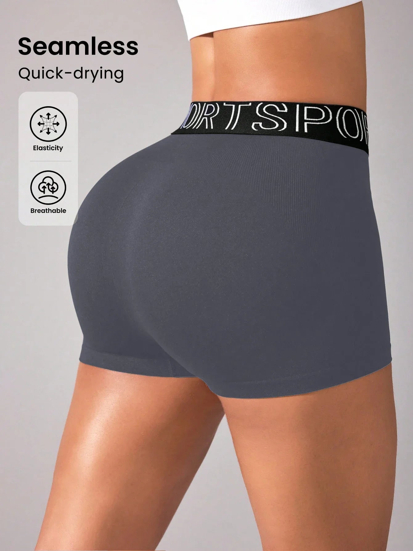 Women Yoga Shorts High Waist Nylon Elastane For Gym And Workout