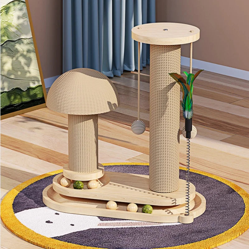 CZBNYXCN Interactive Cat Scratching Post Tower Ball Track With Jute