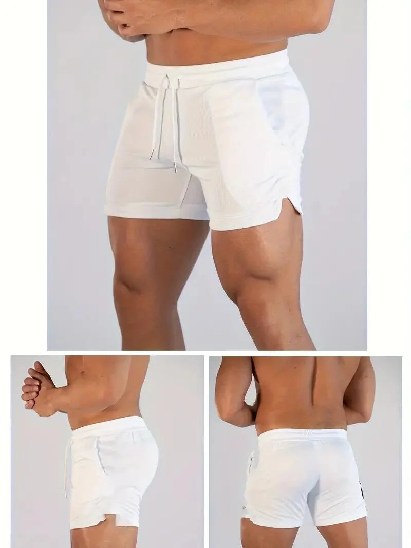 Men's Summer Fitness Shorts Polyester Jogging Athletic Shorts