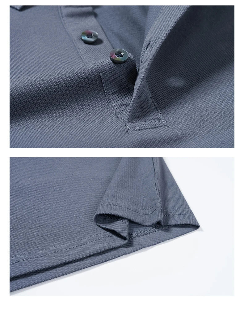 Lane JT Men Polo Shirt Summer Ice Silk Cotton Casual