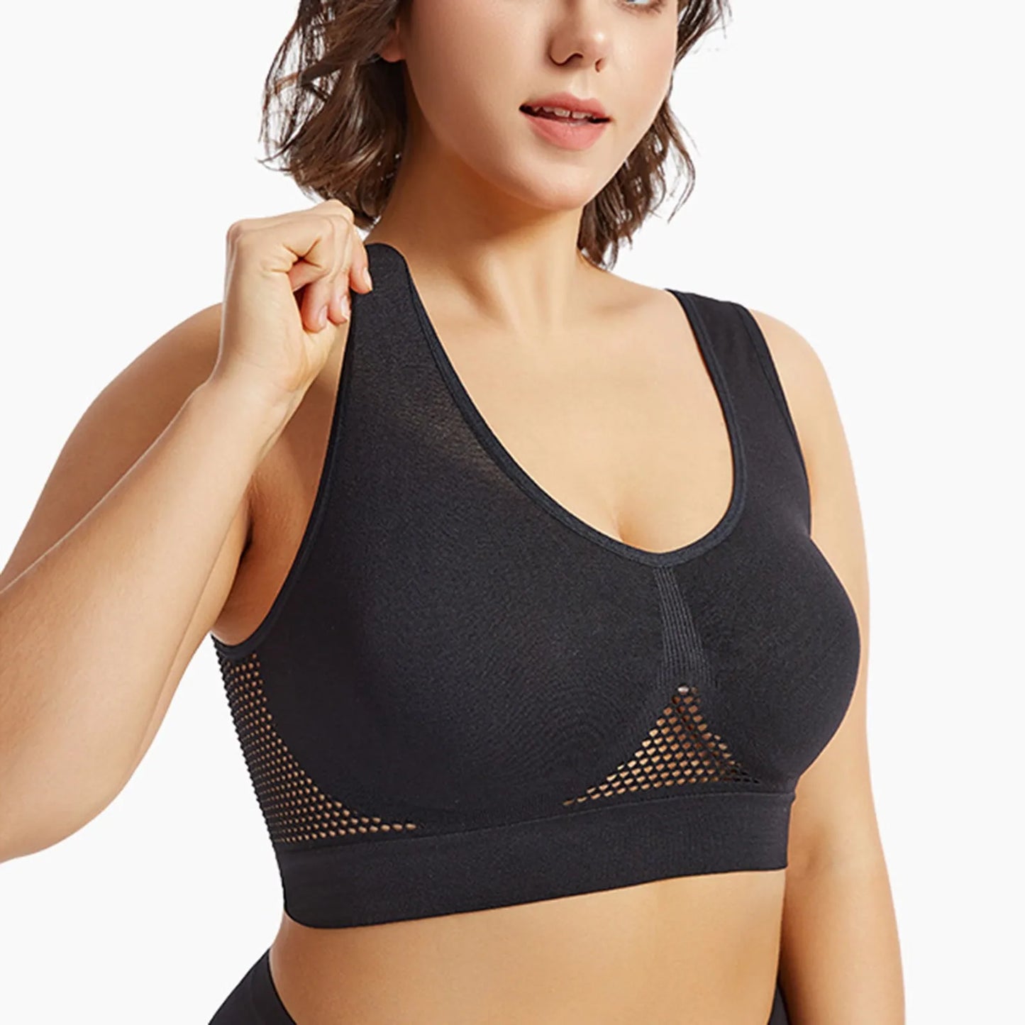 Breathable Womens Running Sports Bra With Shockproof Support Yoga Vest