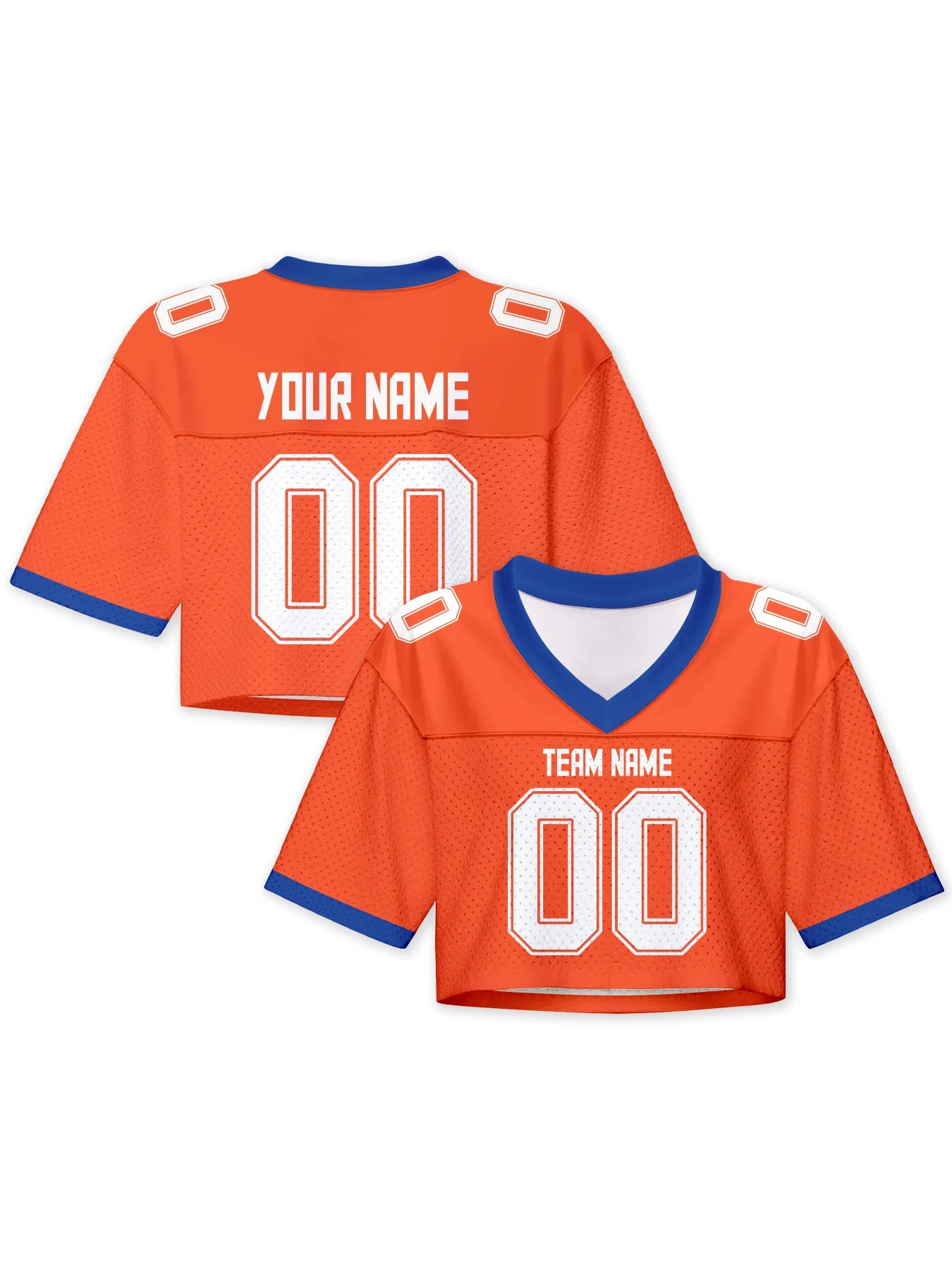 Custom American Football Jersey Crop Top for Women & Girls Plain Sporty Cropped Shirt Personalized Name Number Jerseys Fans Gift