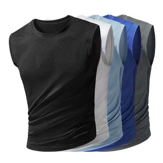 Summer Ice Silk Running Vest For Men Quick Dry Breathable