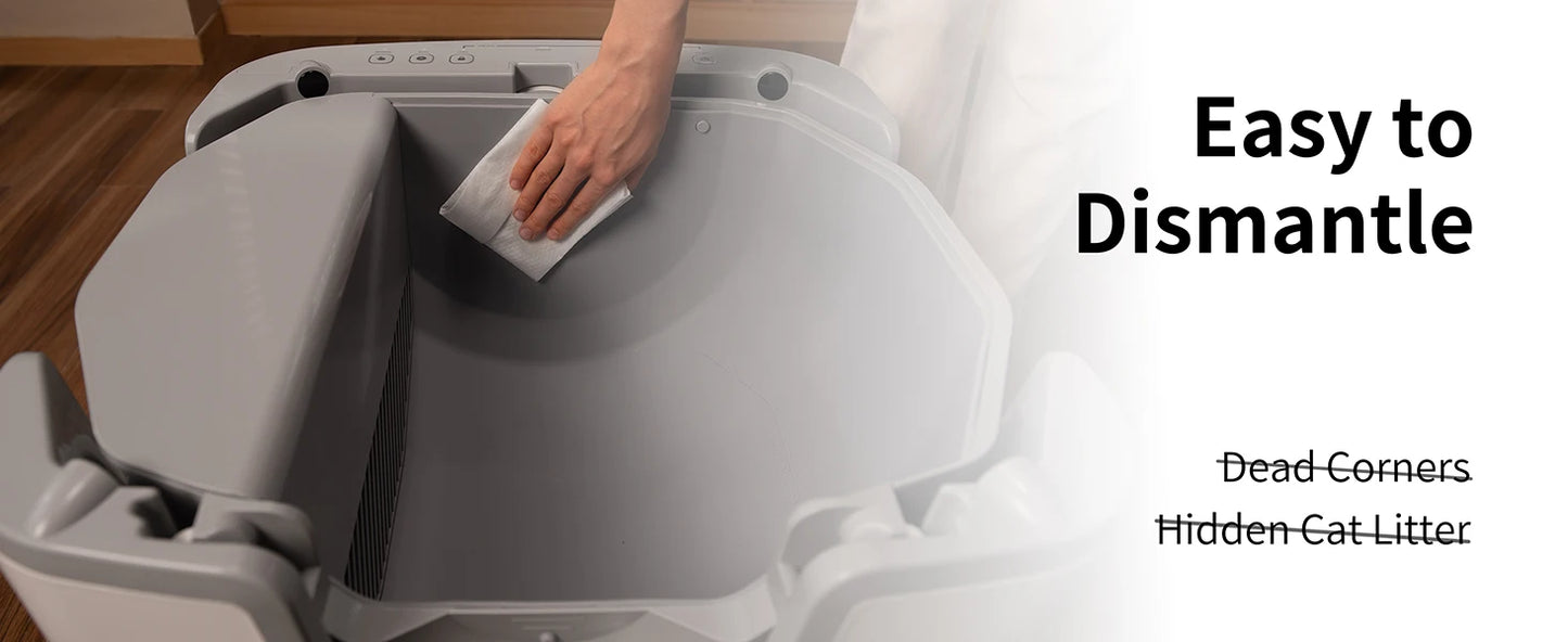 Furoomate F6 Self Cleaning Litter Box Open Top Odor Control