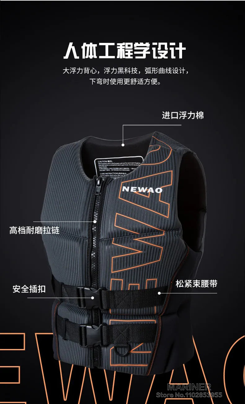 Life Jacket For Adults Kayak Jet Ski Wakeboard Sports Vest