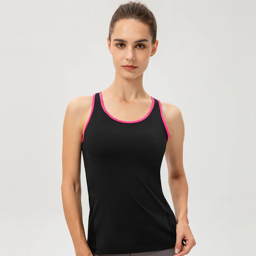 Women Quick Dry Performance Yoga Vest Sleeveless Sports Top