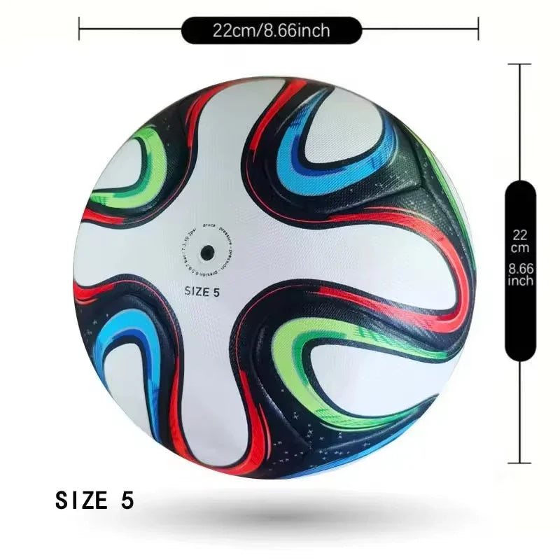 LISM Soccer Ball PU Leather Seamless Wear Resistant