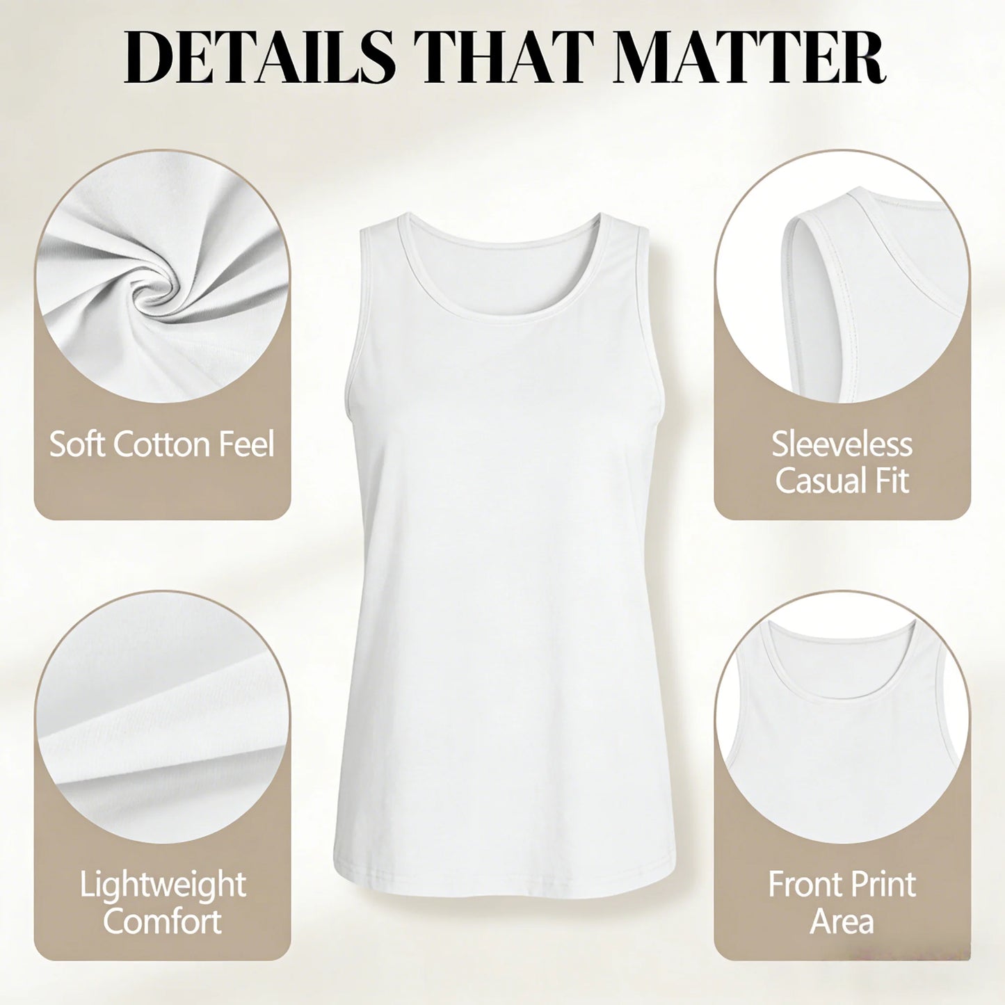 Personalized Womens Tank Top With Custom Photo Logo Text