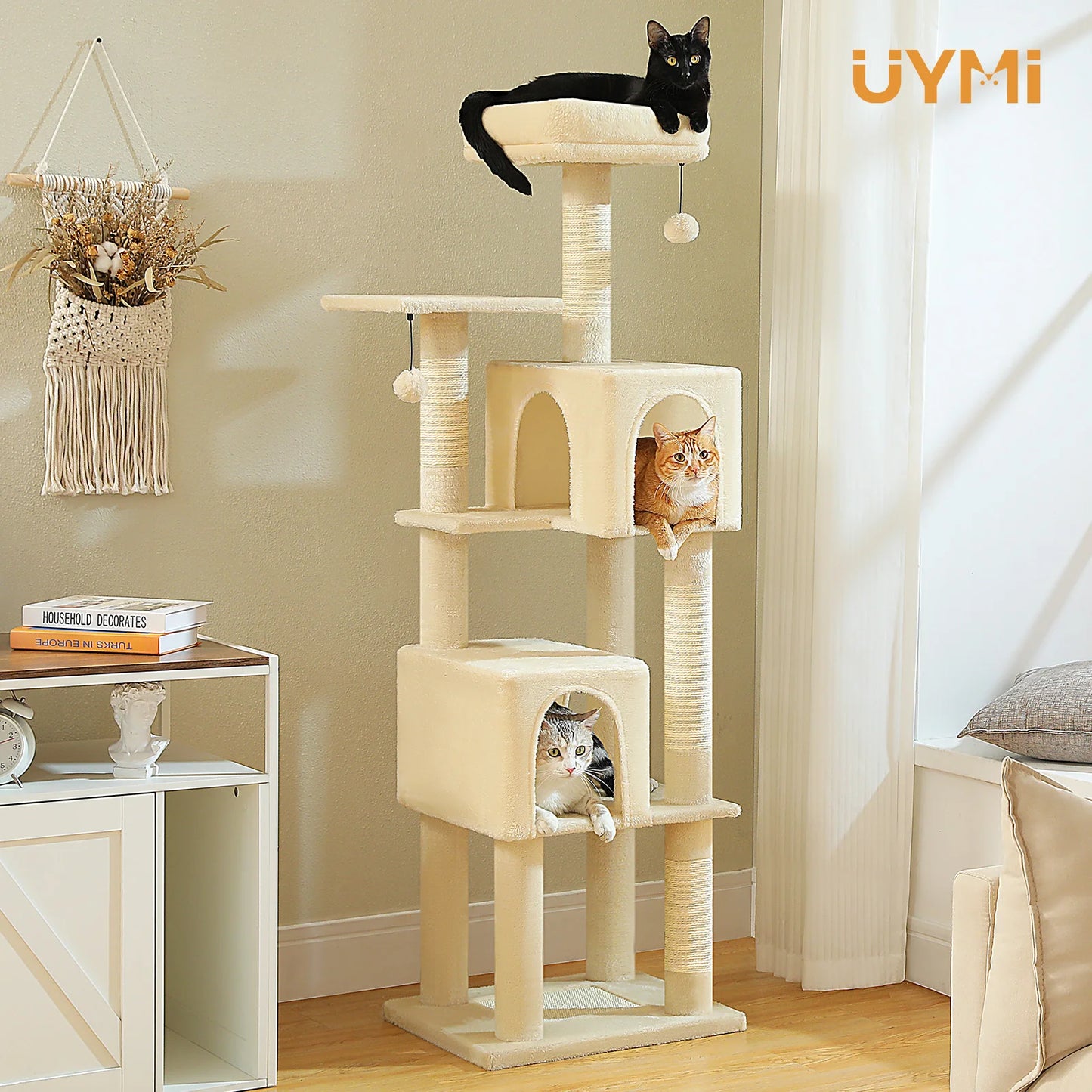 PAWZ Road Multi Level Cat Tree For Indoor Cats Condos