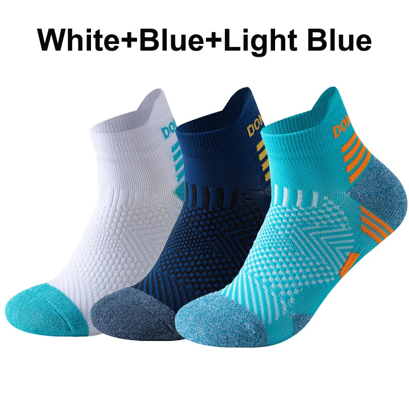 Marathon Running Socks Unisex Ankle Cushioned Low Cut Mesh