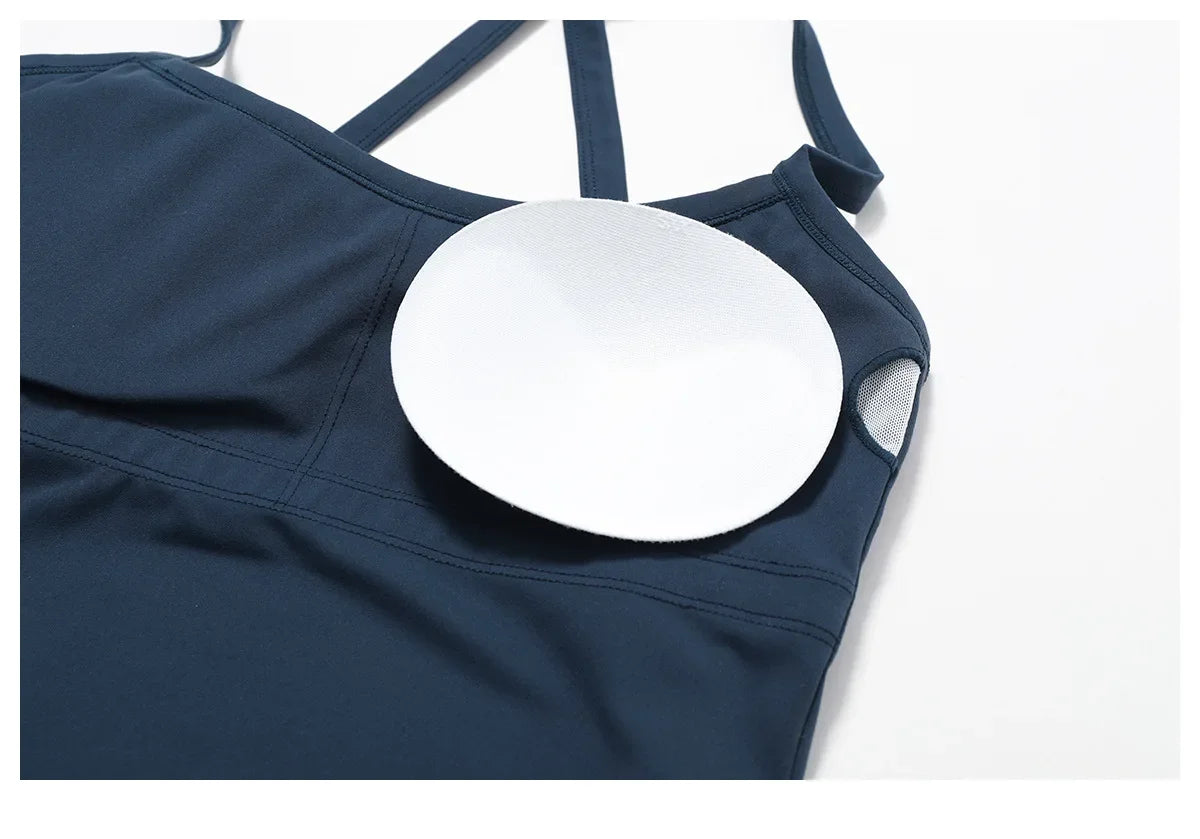 Women Cross Back Yoga Sports Bra Breathable Push Up Top