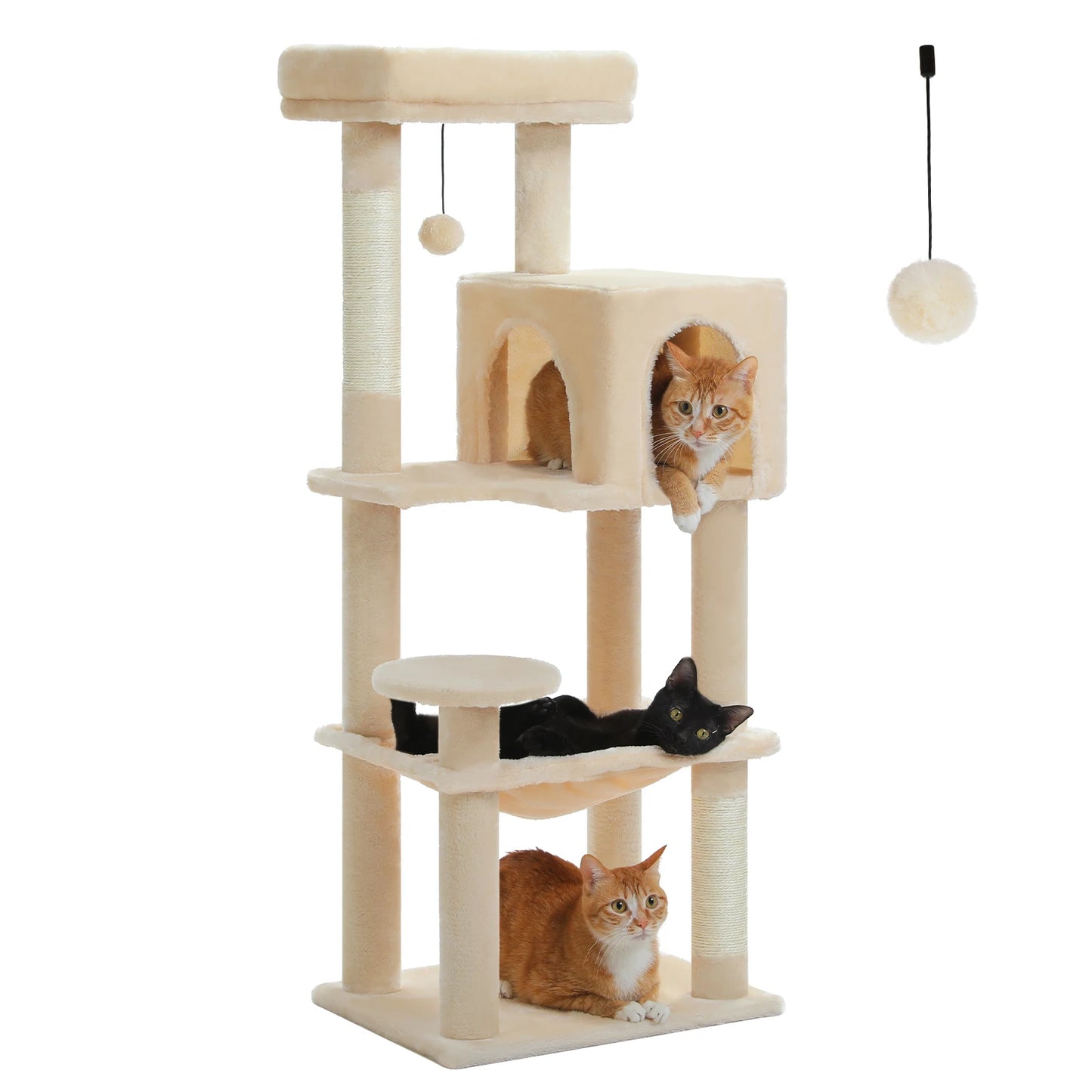 PAWZ Road Multi Level Cat Tree With Sisal Posts Condo