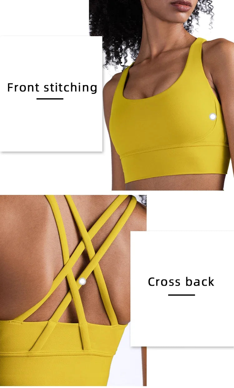 COZOK Cross Back Yoga Bra Tank Top Breathable For Women