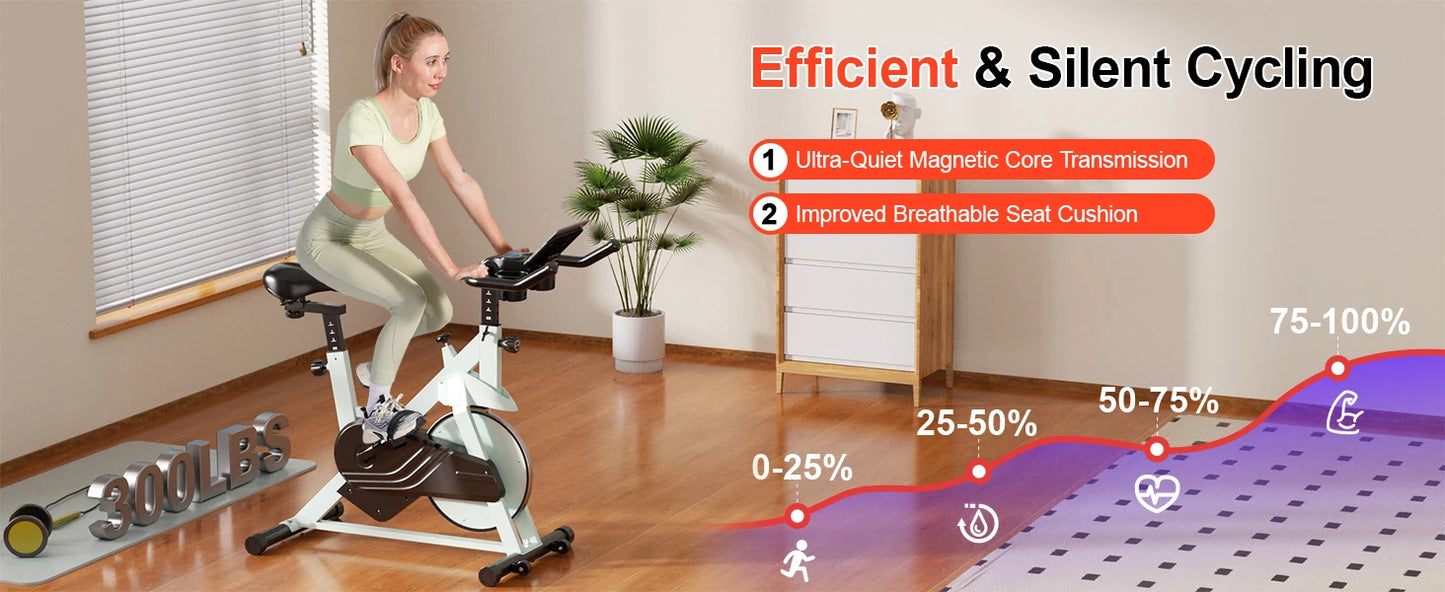 Superun 32 Level Magnetic Resistance Stationary Bike For Home Gym