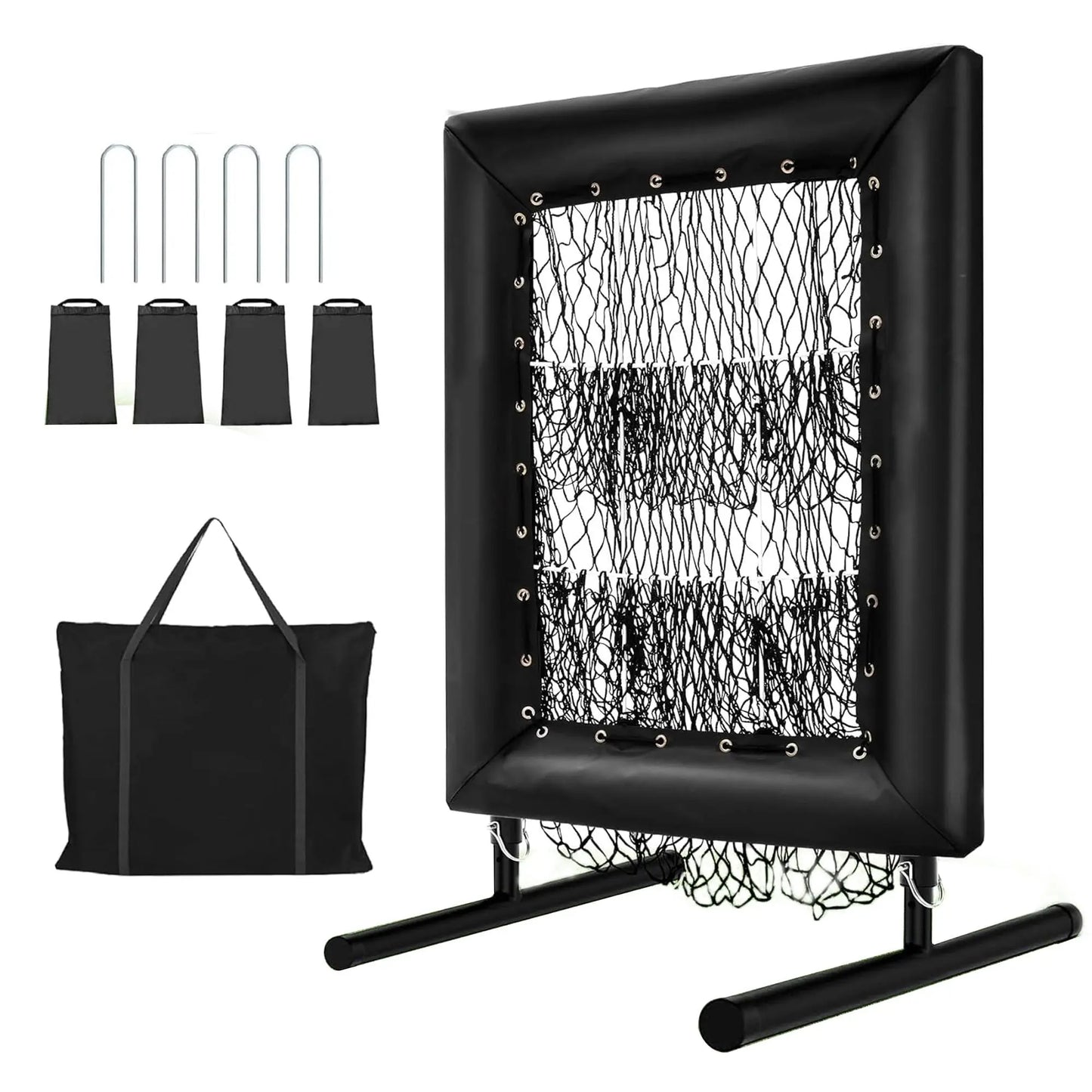 HiMISS Adjustable Pitching Net With Strike Zone And Carry Bag