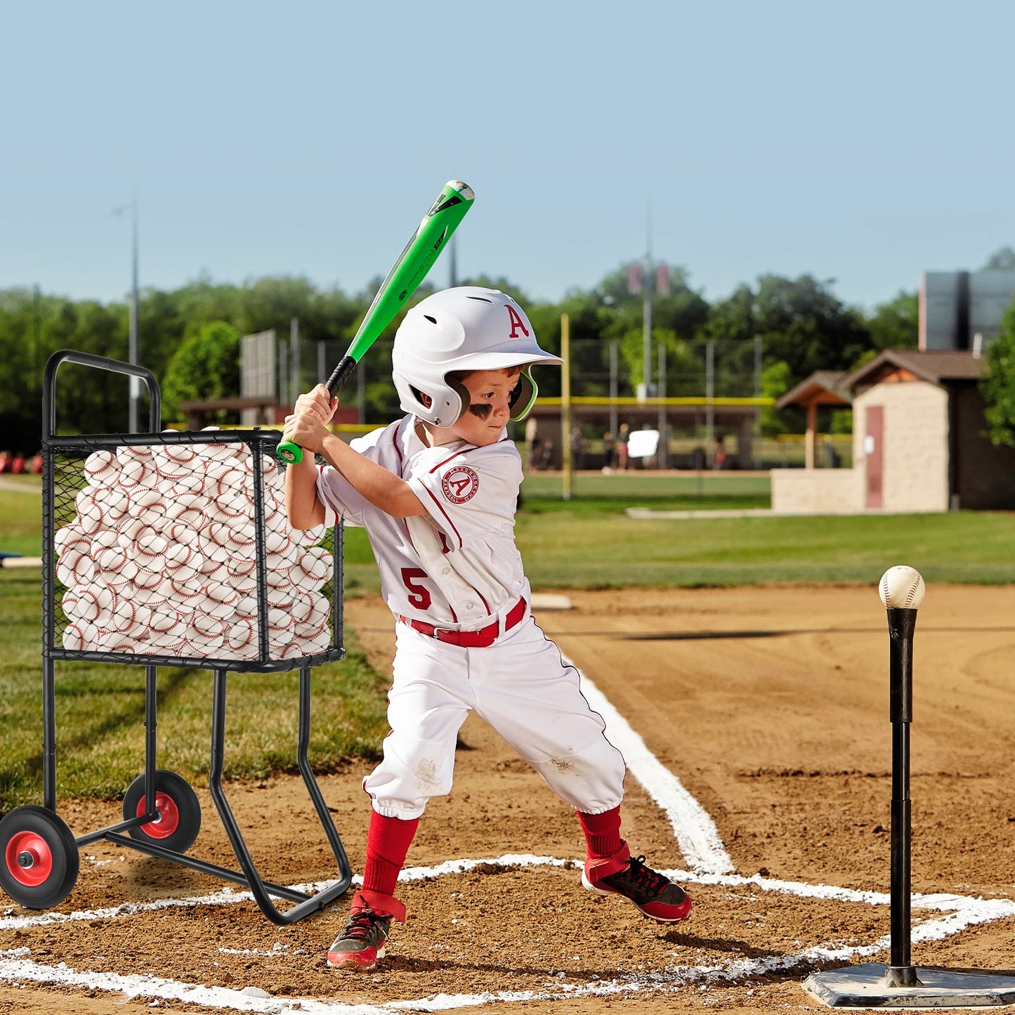 Heavy Duty Rolling Baseball Cart For Softballs And Basketballs