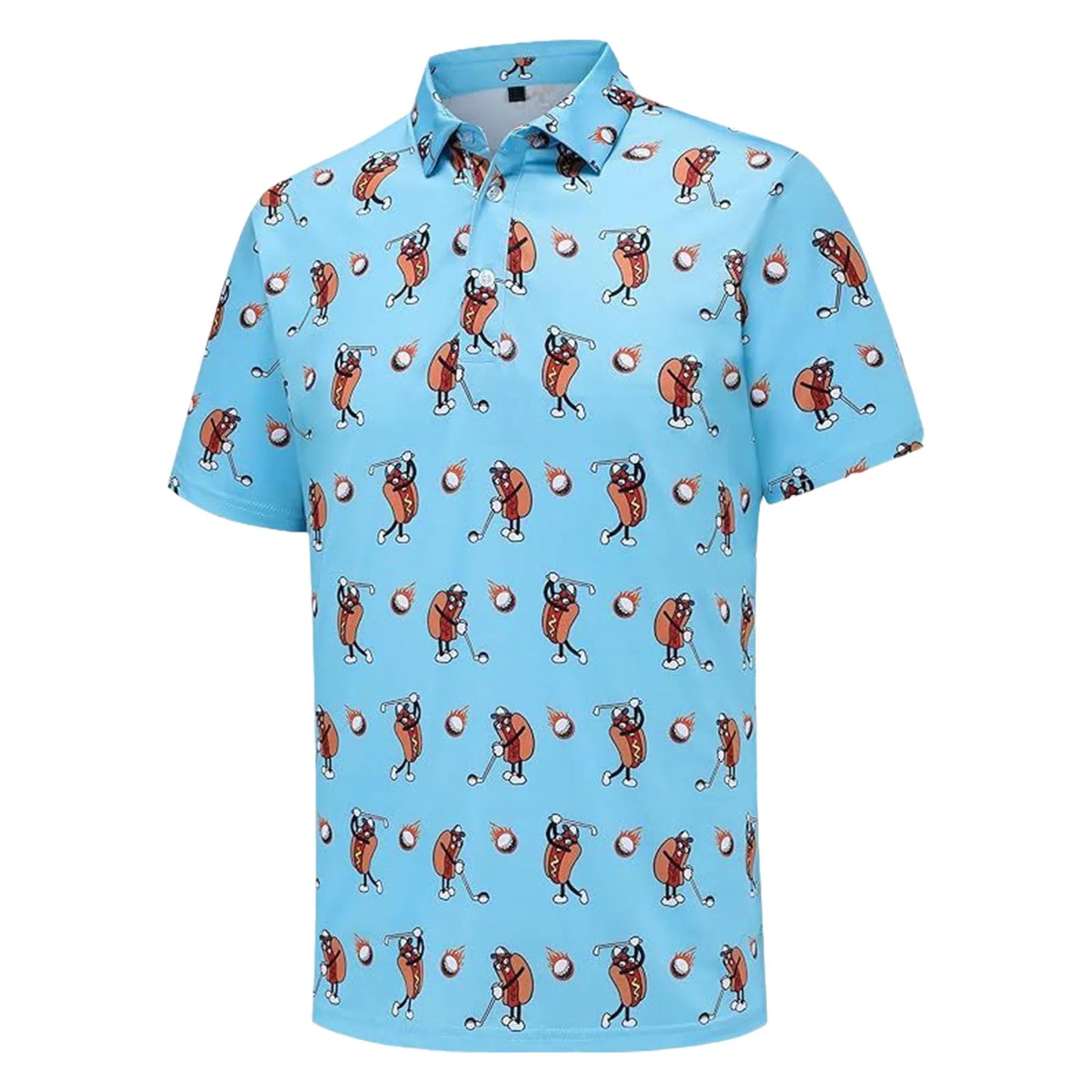 Men's Button-Up T Shirt Beachwear Breathable Quick-Dry Short Sleeve