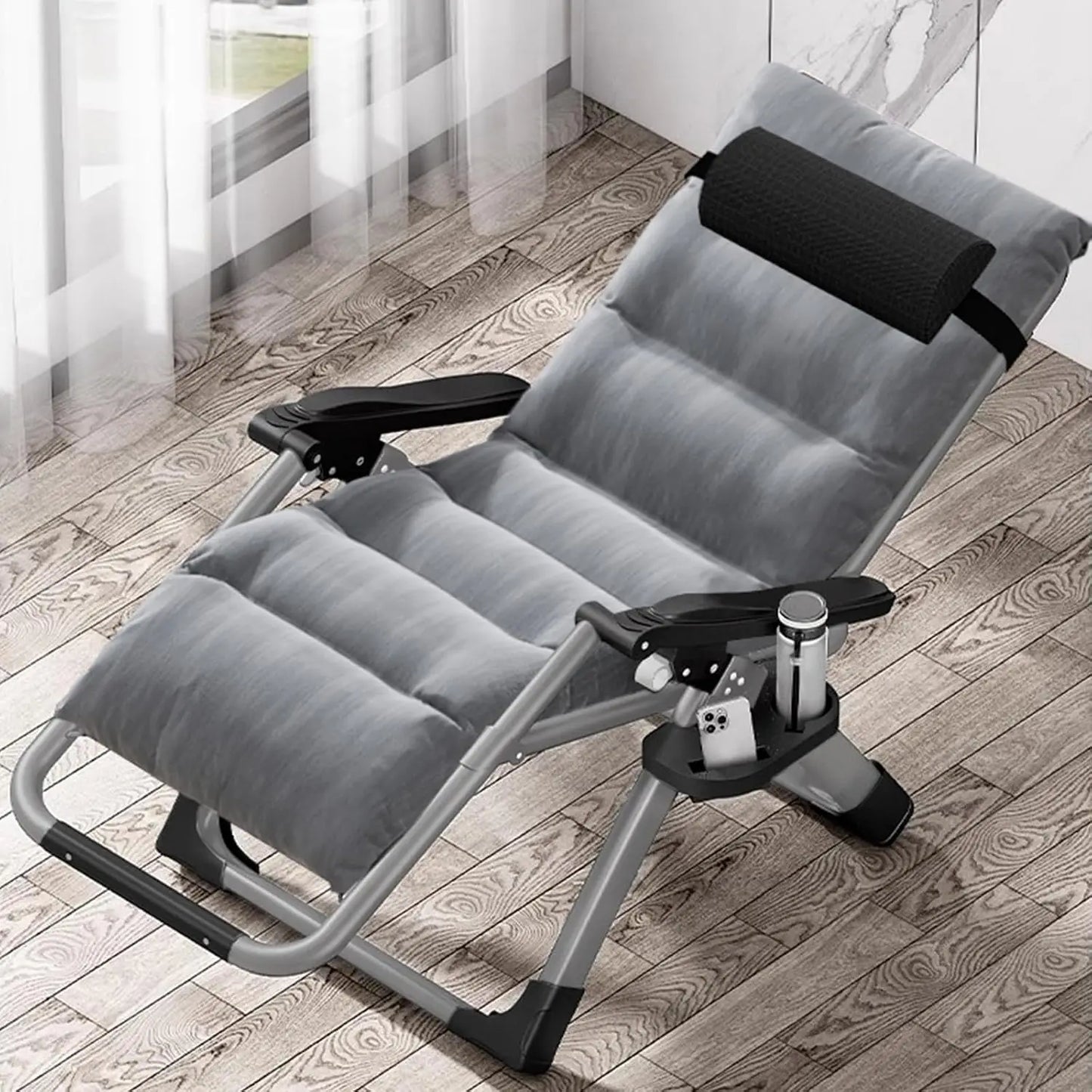 Zero Gravity Chair Premium Lawn Recliner Portable Detachable Cushion Headrest
