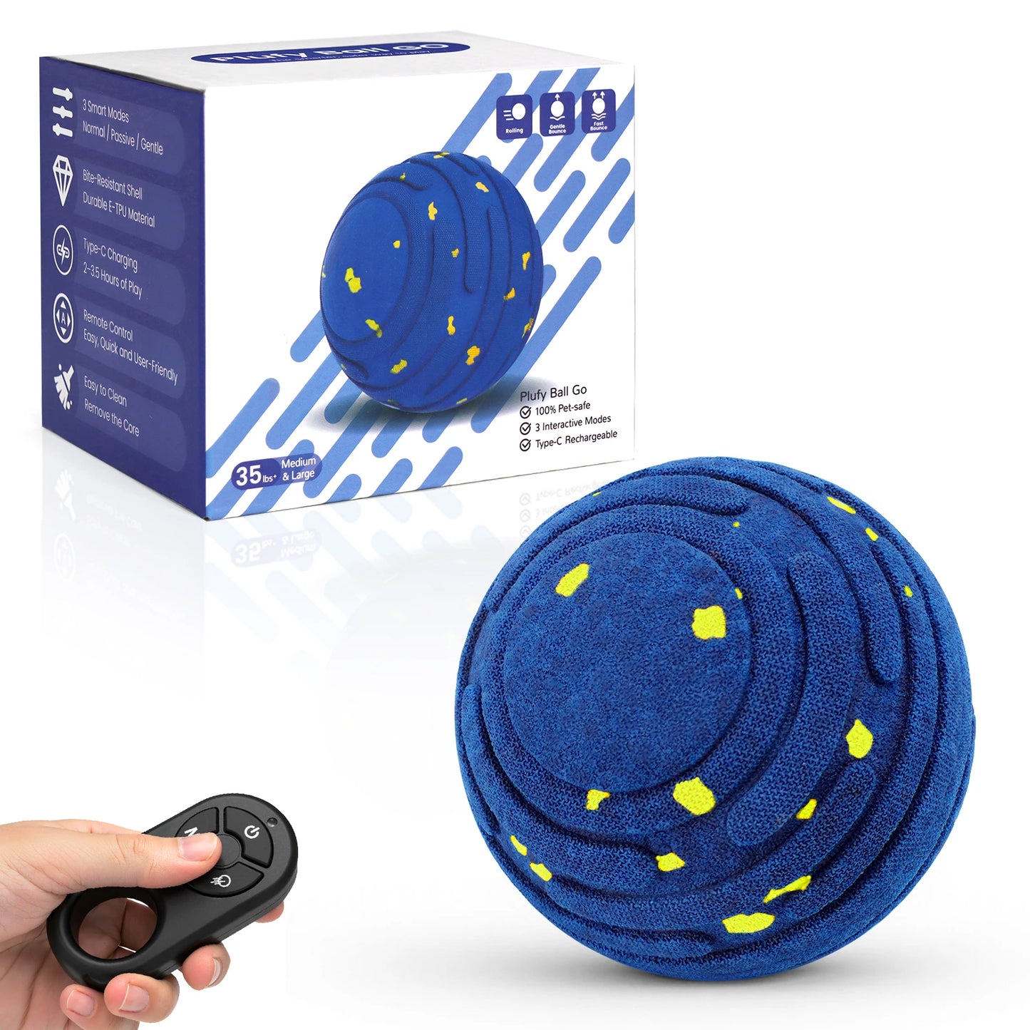 Smart Indestructible Dog Toy Ball For Aggressive Chewers Rechargeable