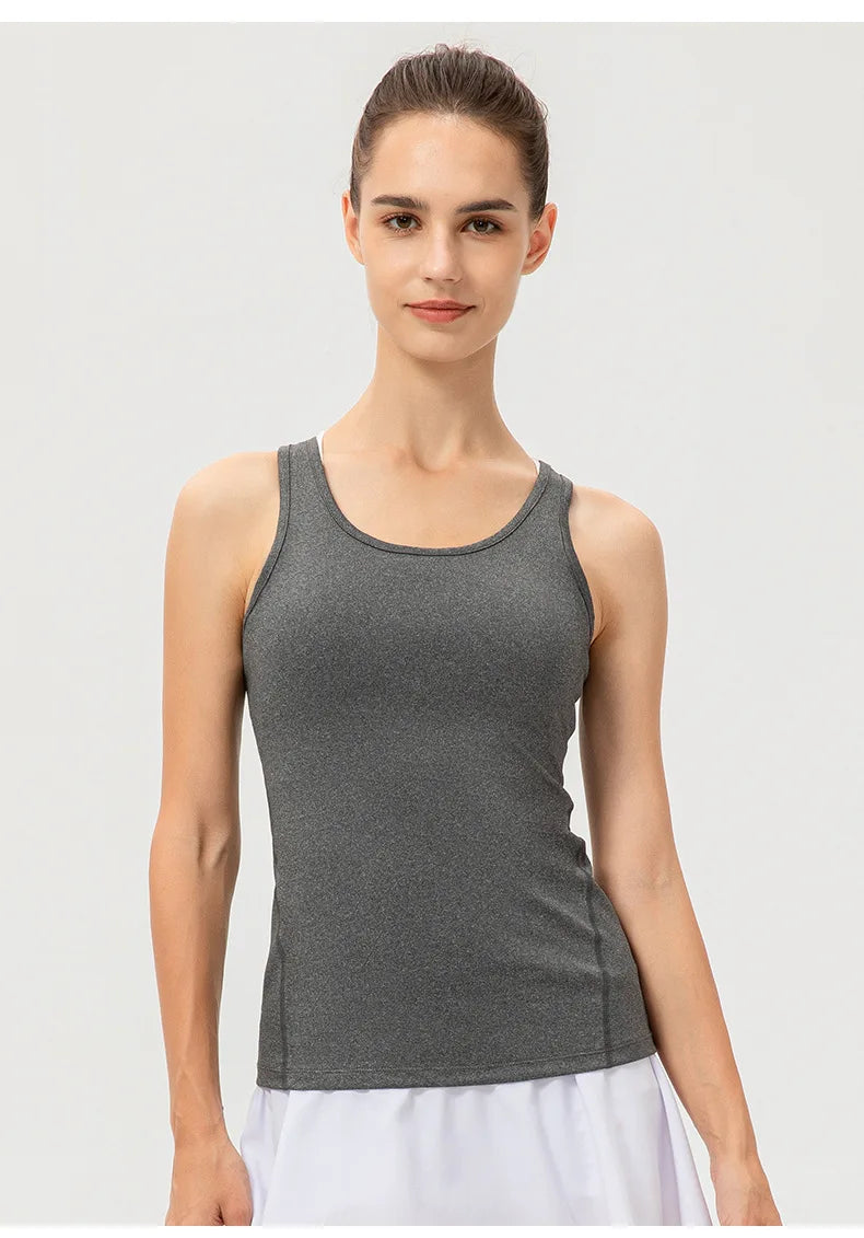Women Quick Dry Performance Yoga Vest Sleeveless Sports Top