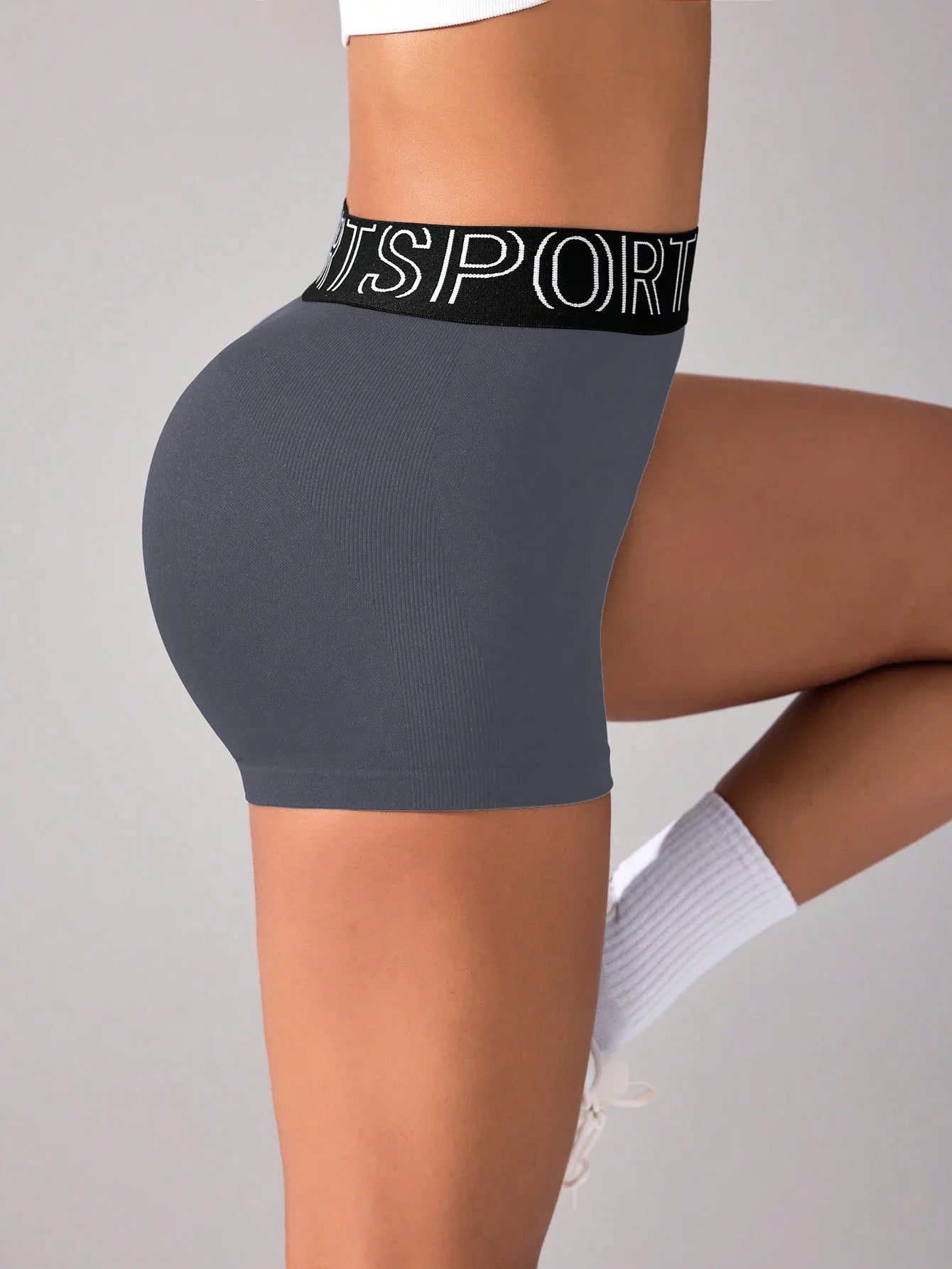 Women Yoga Shorts High Waist Nylon Elastane For Gym And Workout