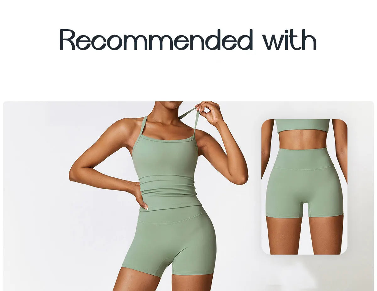 Women Cross Back Yoga Sports Bra Breathable Push Up Top