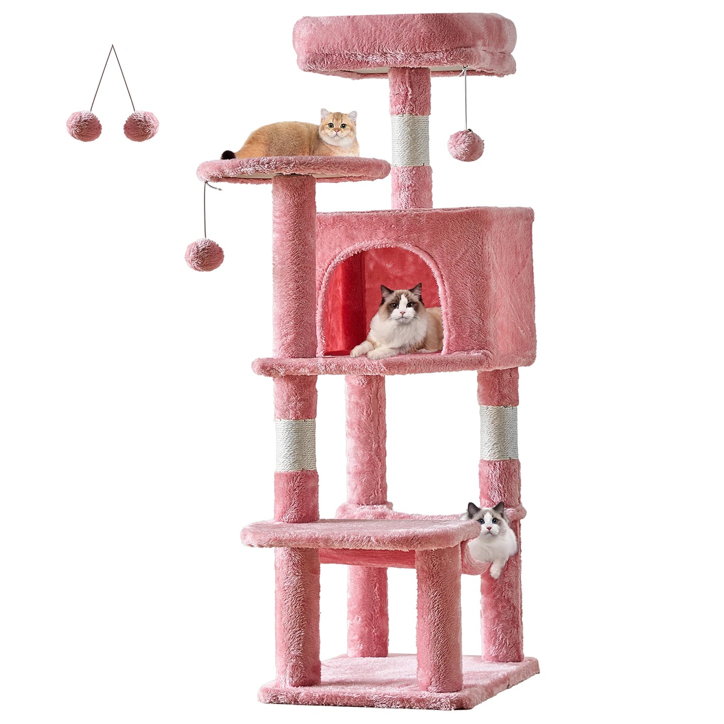 JHK Four Tier Cat Tree Indoor Multi Cat Climbing Tower