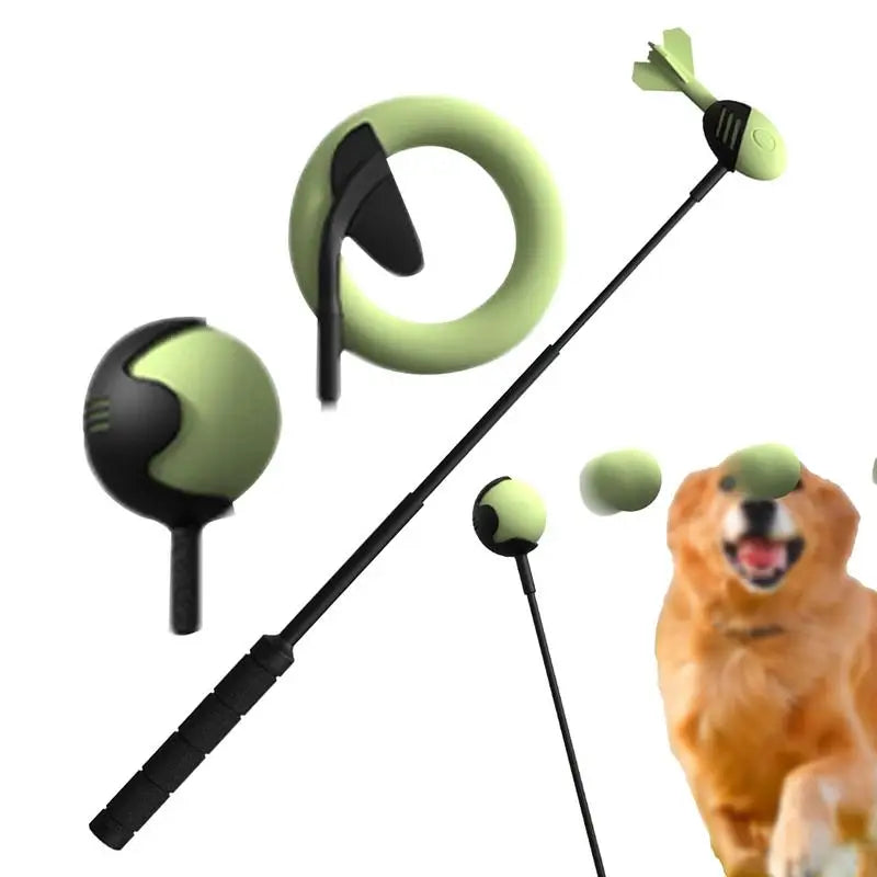 Pet Tennis Launcher Pole Dog Toy For Outdoor Throwing