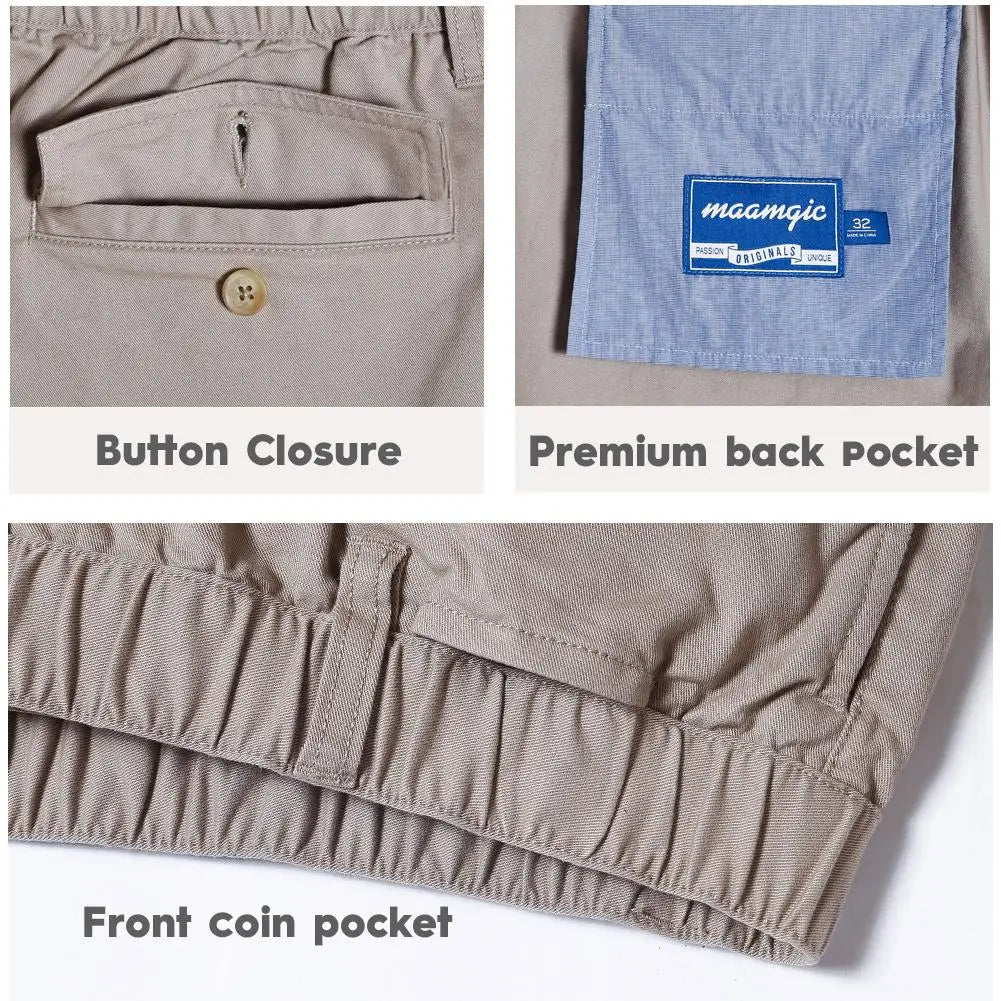 Men's Cotton Mesh Swim Trunks With Zipper Pockets Comfort Fit