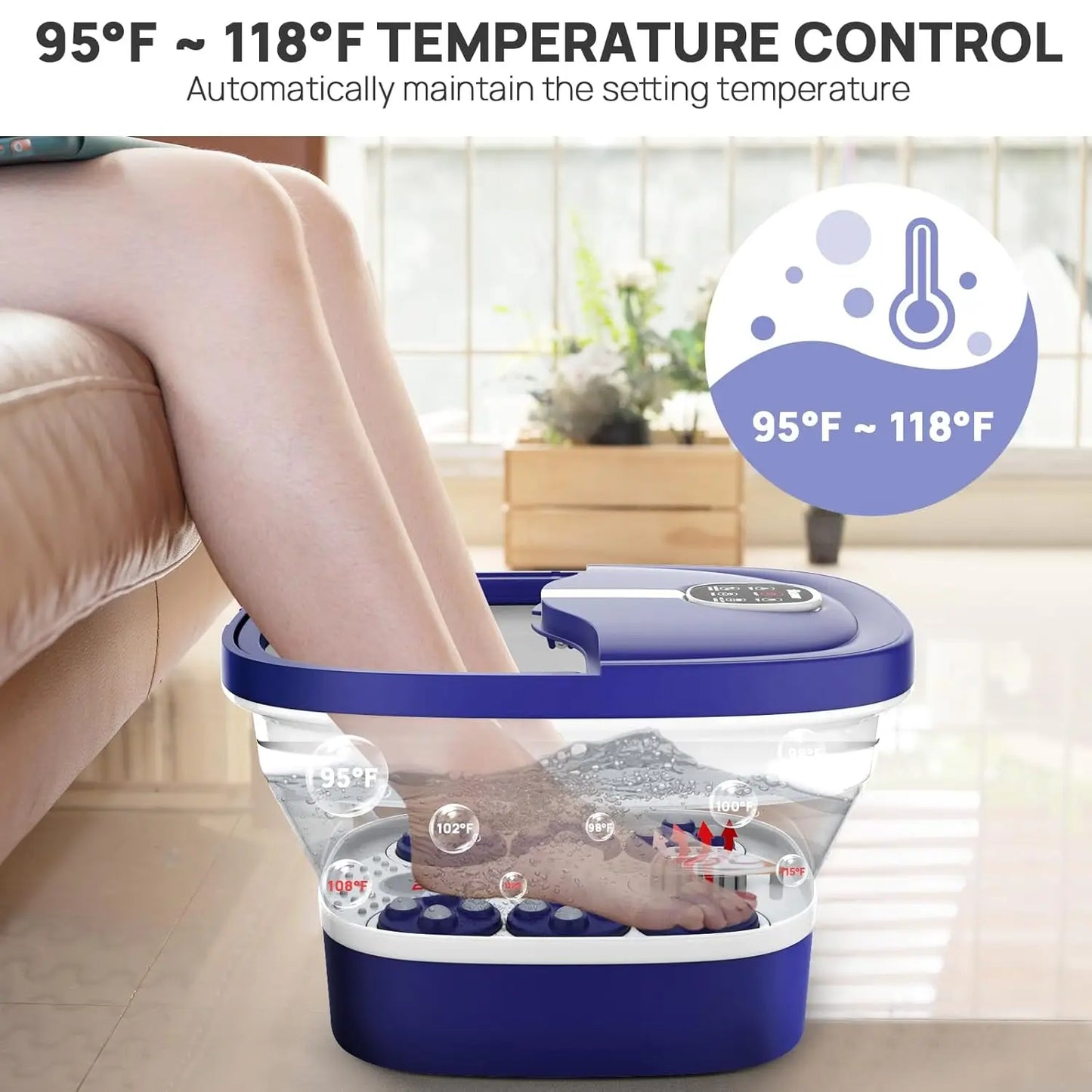 Electric Foot Spa With Heat And Shiatsu Massage Balls