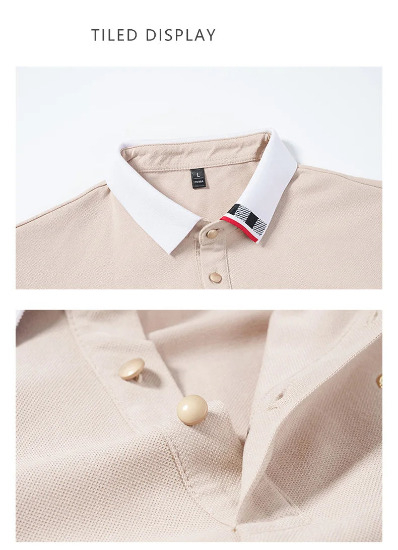 Lane JT Mens Pure Cotton Short Sleeve Polo Shirt Lapel