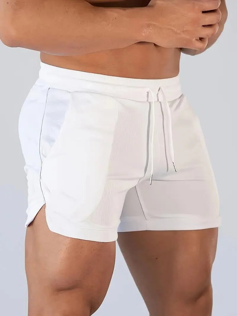 Men's Summer Fitness Shorts Polyester Jogging Athletic Shorts