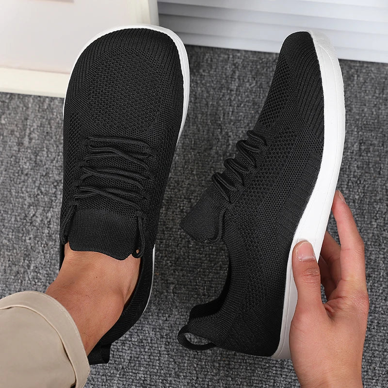 DQTBE Wide Version Barefoot Shoes Unisex Breathable Mesh Walking Shoes