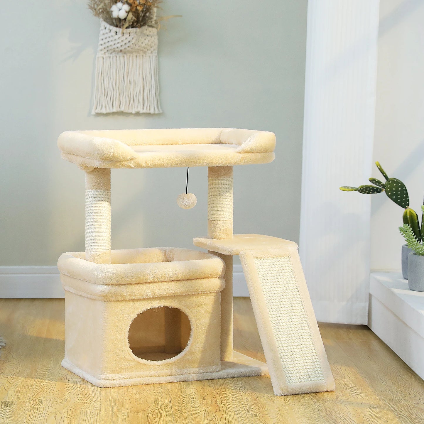 PAWZ Road Small Cat Tree Tower With Sisal Scratching Post