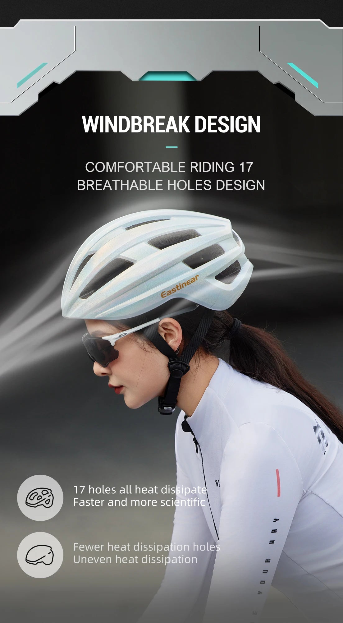 Eastinear Cycling Helmet For Road And Mountain Bikes CE Certified