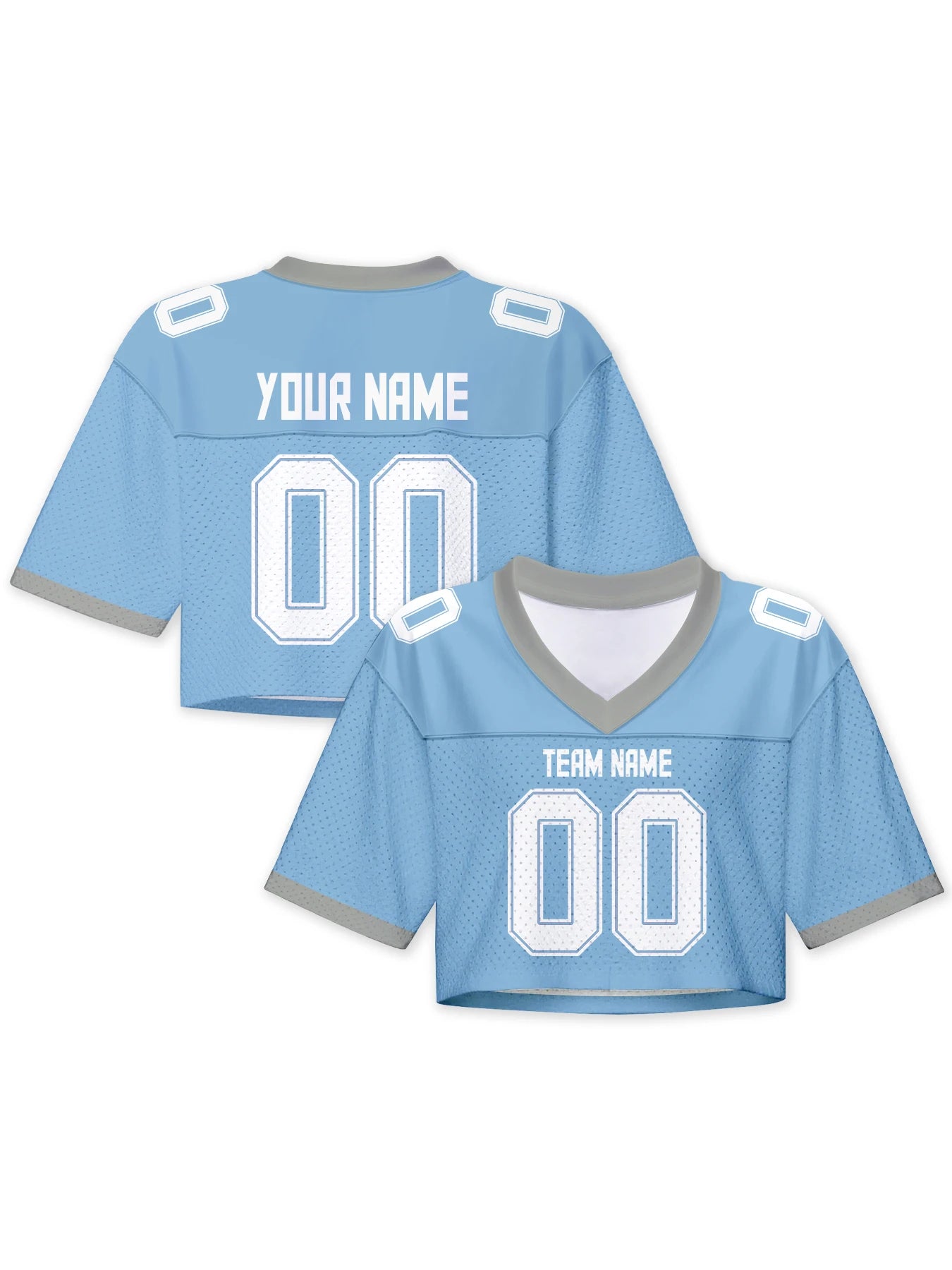 Custom American Football Jersey Crop Top for Women & Girls Plain Sporty Cropped Shirt Personalized Name Number Jerseys Fans Gift